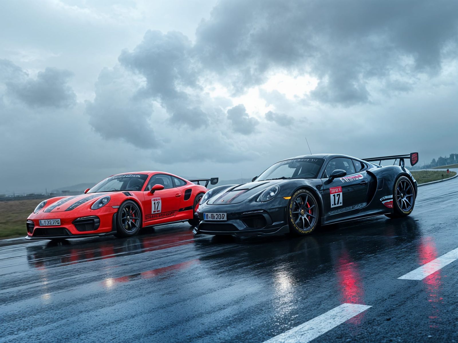 Racing Porsches Drag Race in Unreal Engine 5