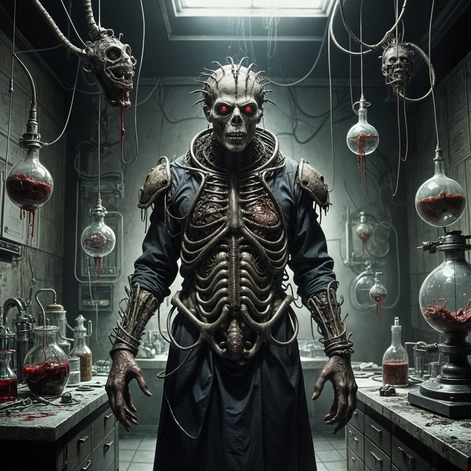 Psychotic Doctor in Operating Room: Grotesque Horror