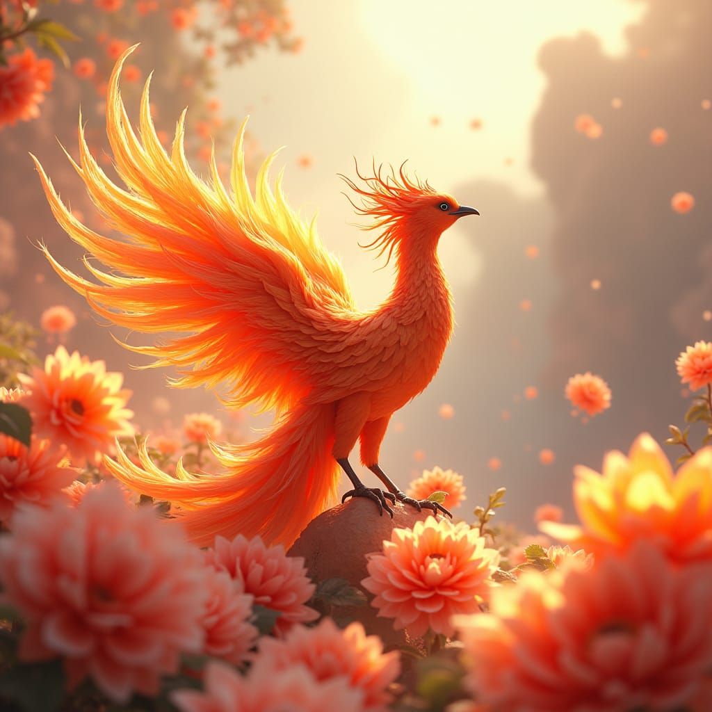 Majestic Phoenix Rising: Anime-Inspired Art