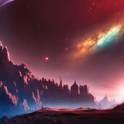 Fantastical Milky Way Concept Art in Deep Color