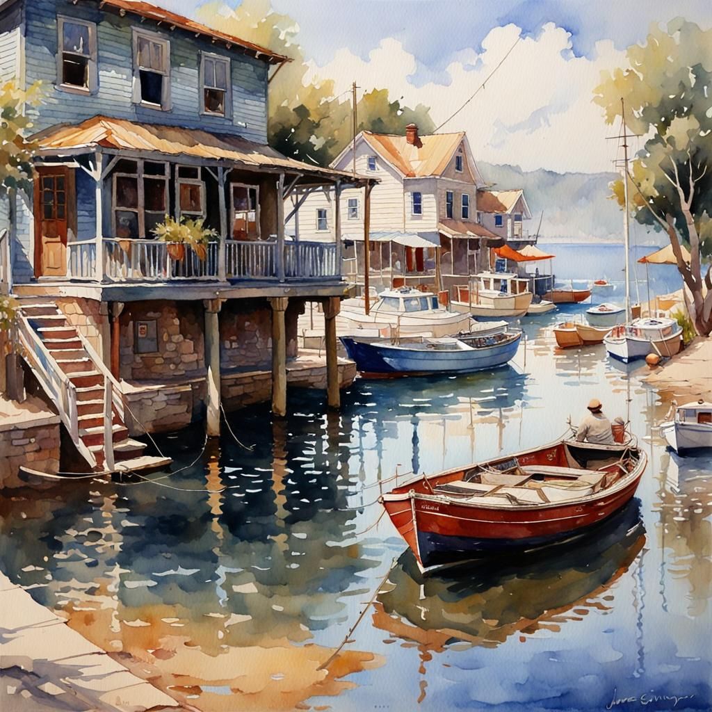 Oil Painting in Watercolor Style