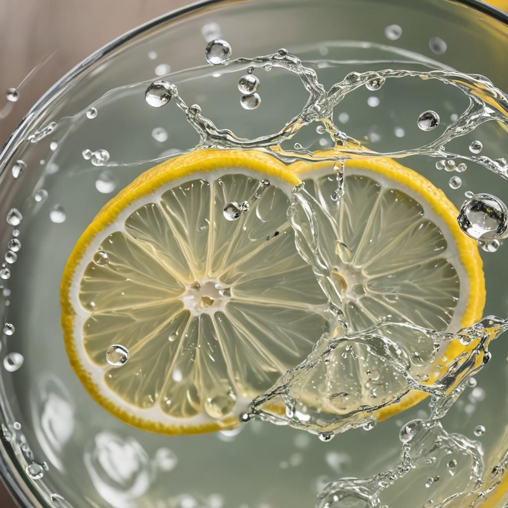 Detailed Close-Up of Refreshing Lemonade