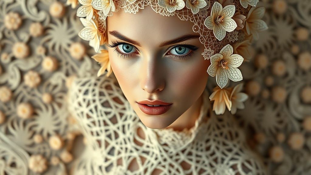 Intricate Fractal Beauty in Futuristic Aesthetic