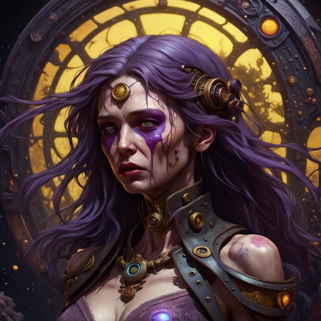 Mutant Woman Crying: Dark Fantasy Concept Art