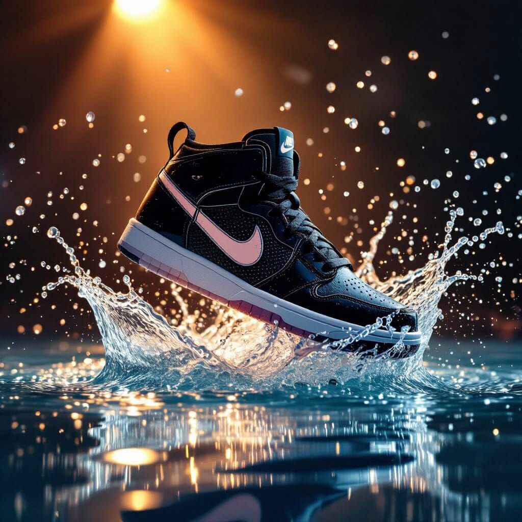 Nike Sneaker Splash: A Frozen Moment in Time