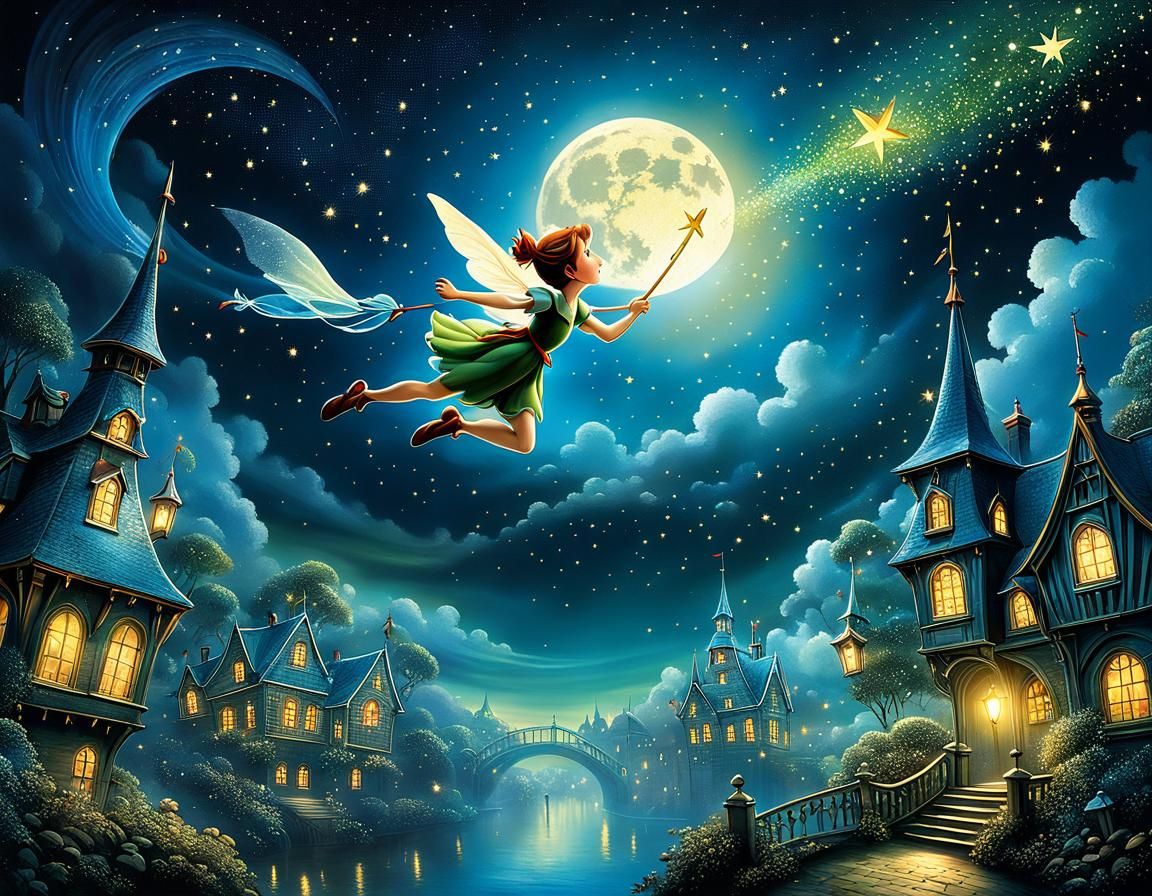 Peter Pan and Wendy's Magical Flight to Neverland