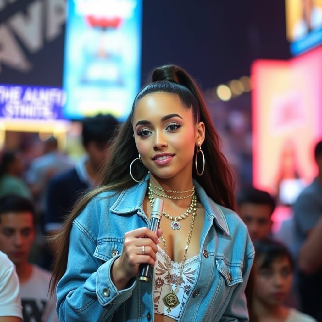 Pop Diva Portrait in Vibrant Color