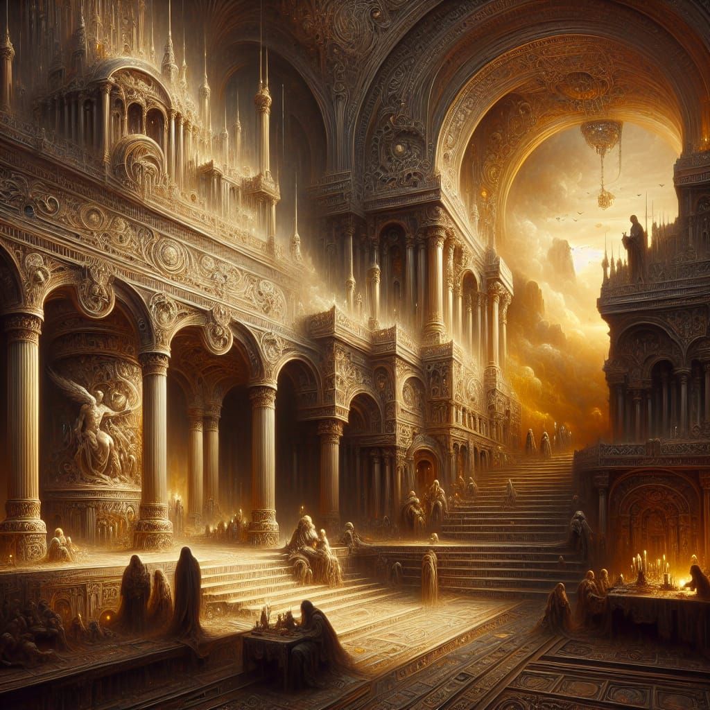 Fantasy D&D Scene: Award-Winning Oil Painting Style