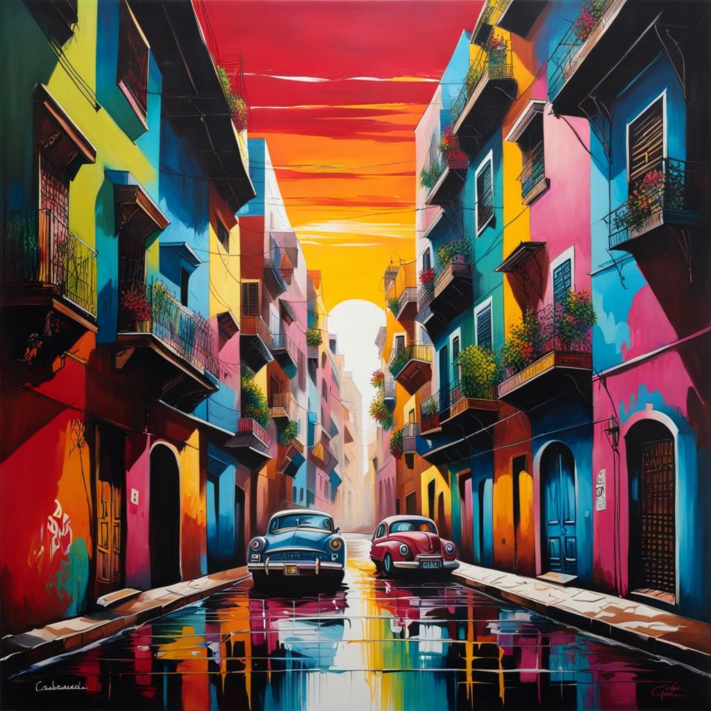 Casablanca Morocco: Graffiti Art in Spray Paint Style