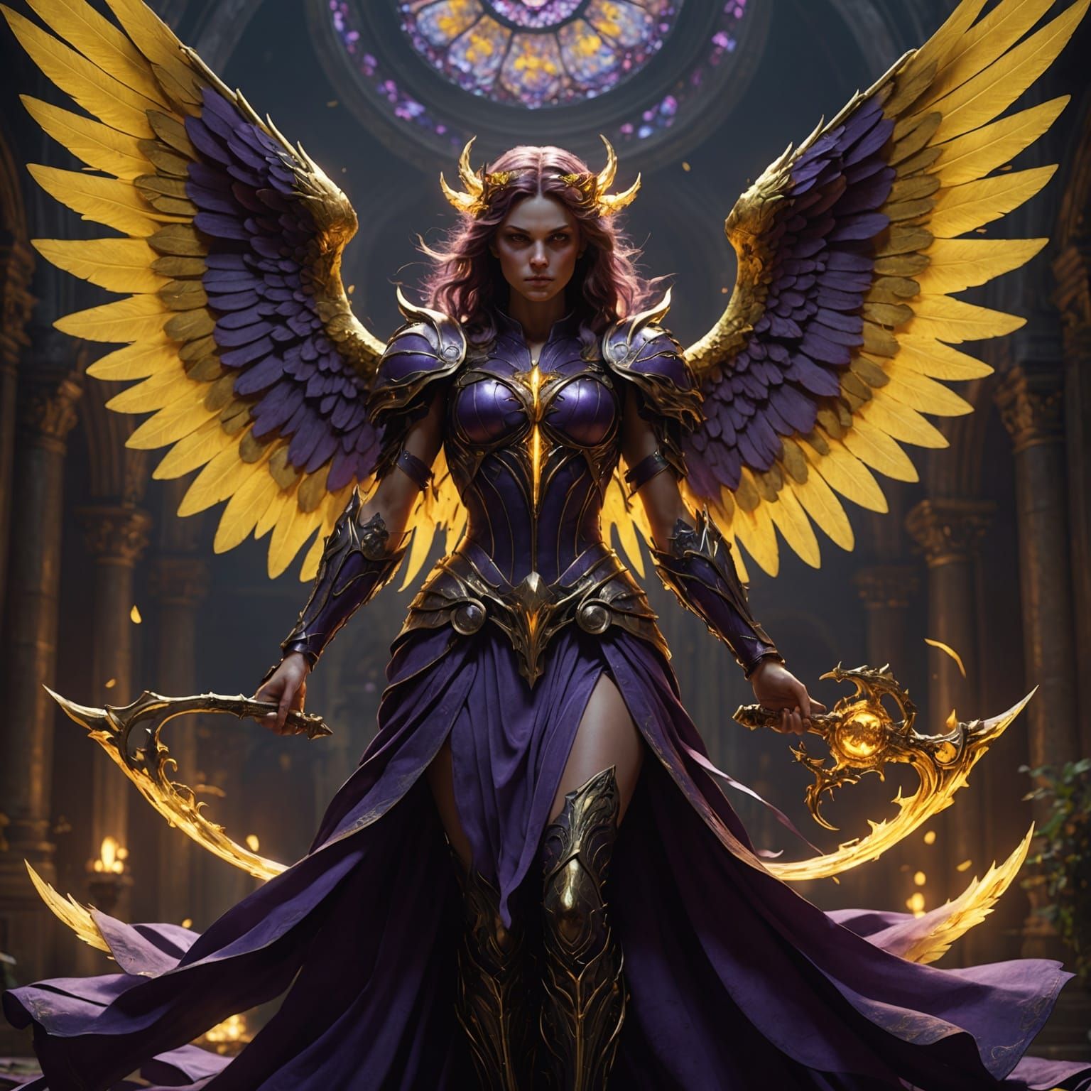 Angelic Demon in Hyperdetailed Dark Fantasy Art