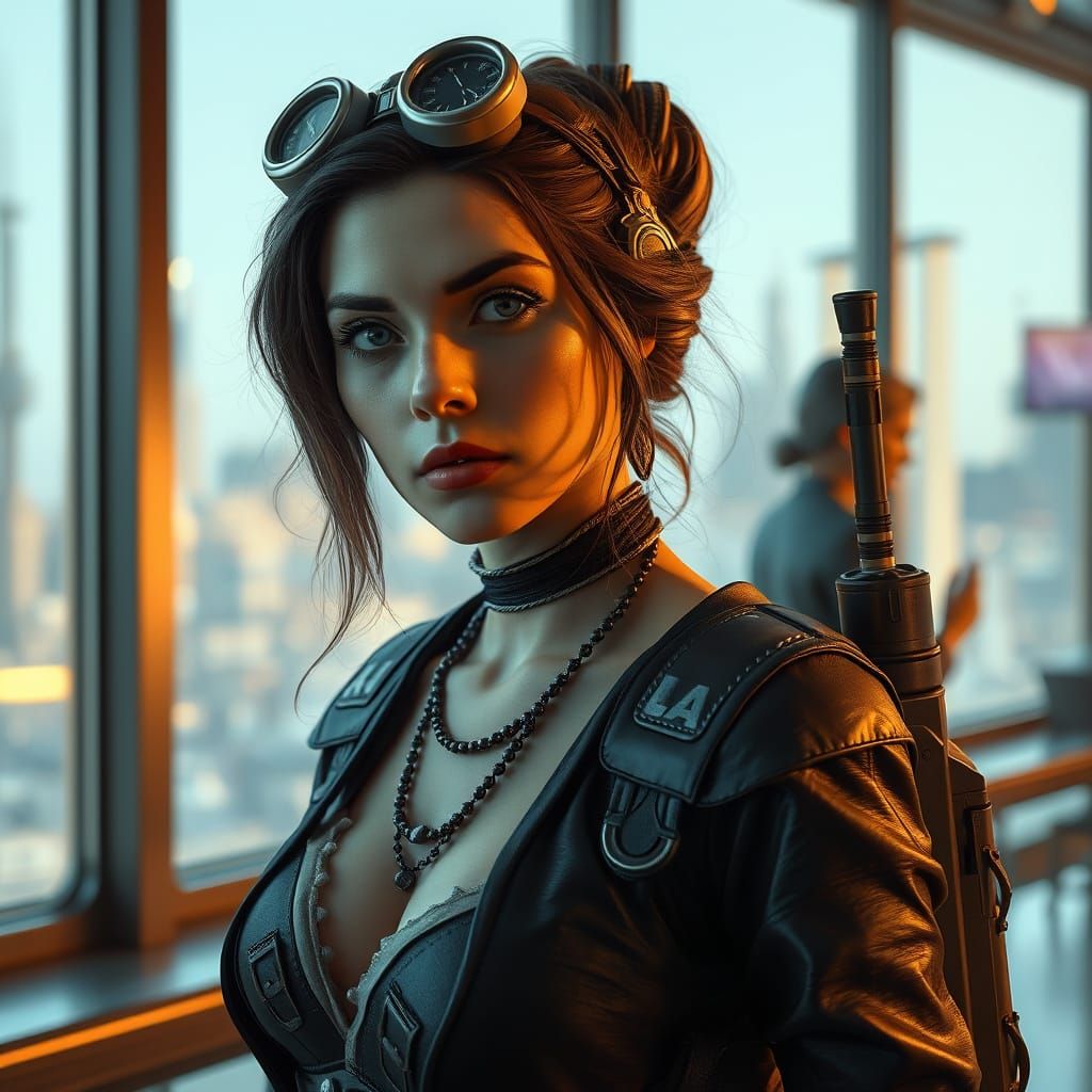 Hyperrealistic Portrait of a Woman with a Secret