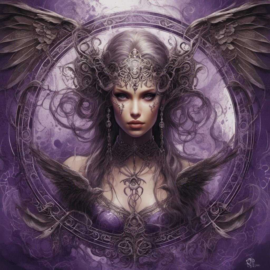 Luxurious Runic Circle in Classic Calligraphy Style