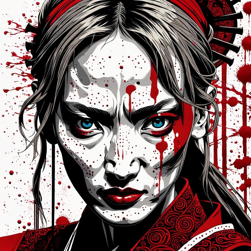 Kill Bill Samurai in Neo-Pop Style