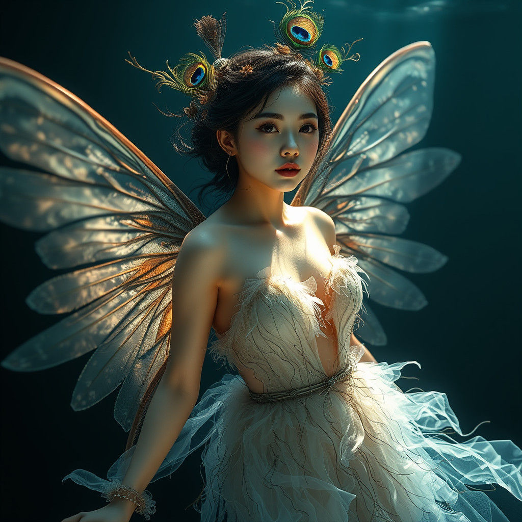 Peacock Fairy in Submerged Artstation Style
