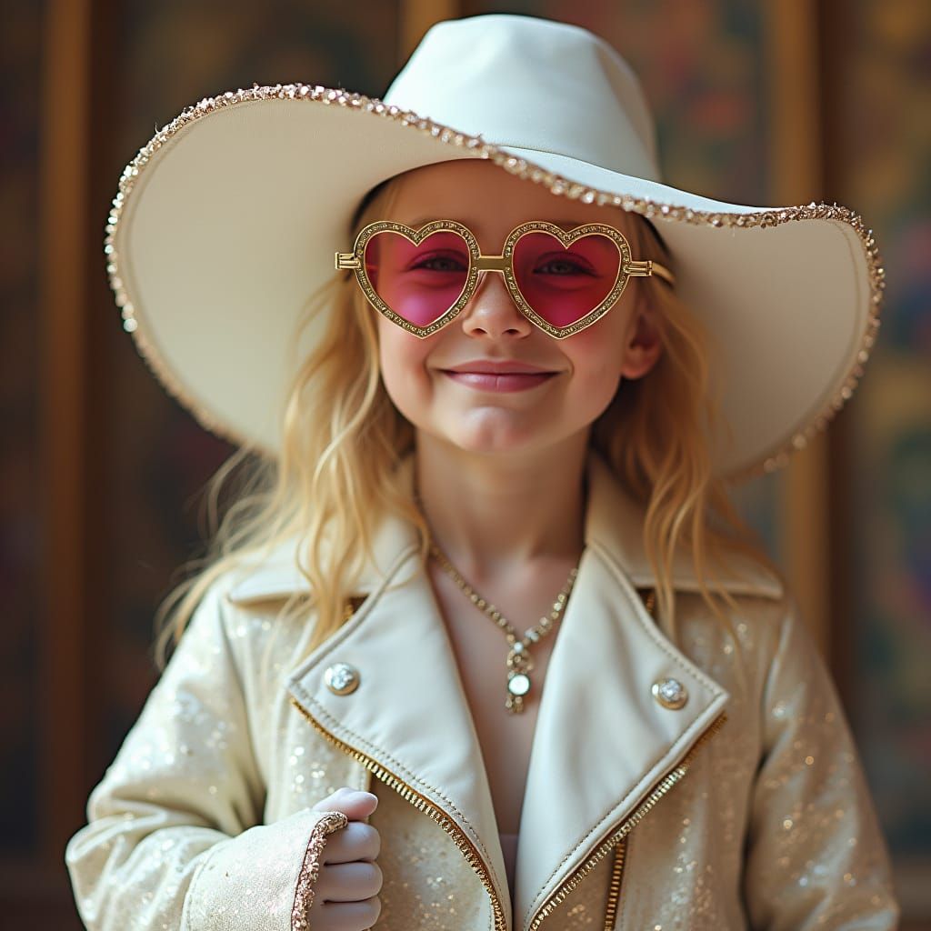 Gleeful Wholesome Athlete in Opulent Museum