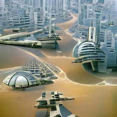 Futuristic Cityscape Inspired by Star Wars