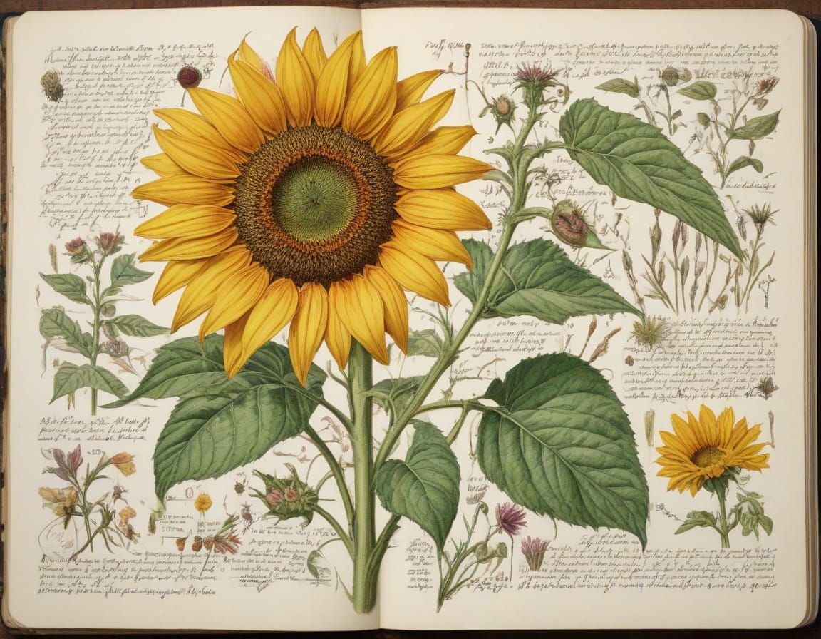 Botanist's Notebook in Watercolour Style