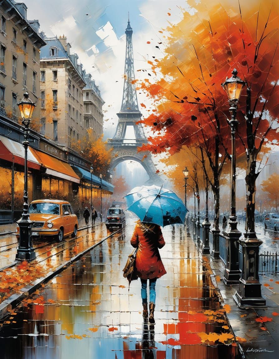 Elsa in Autumn Splendor, Abstract Complementary Colors