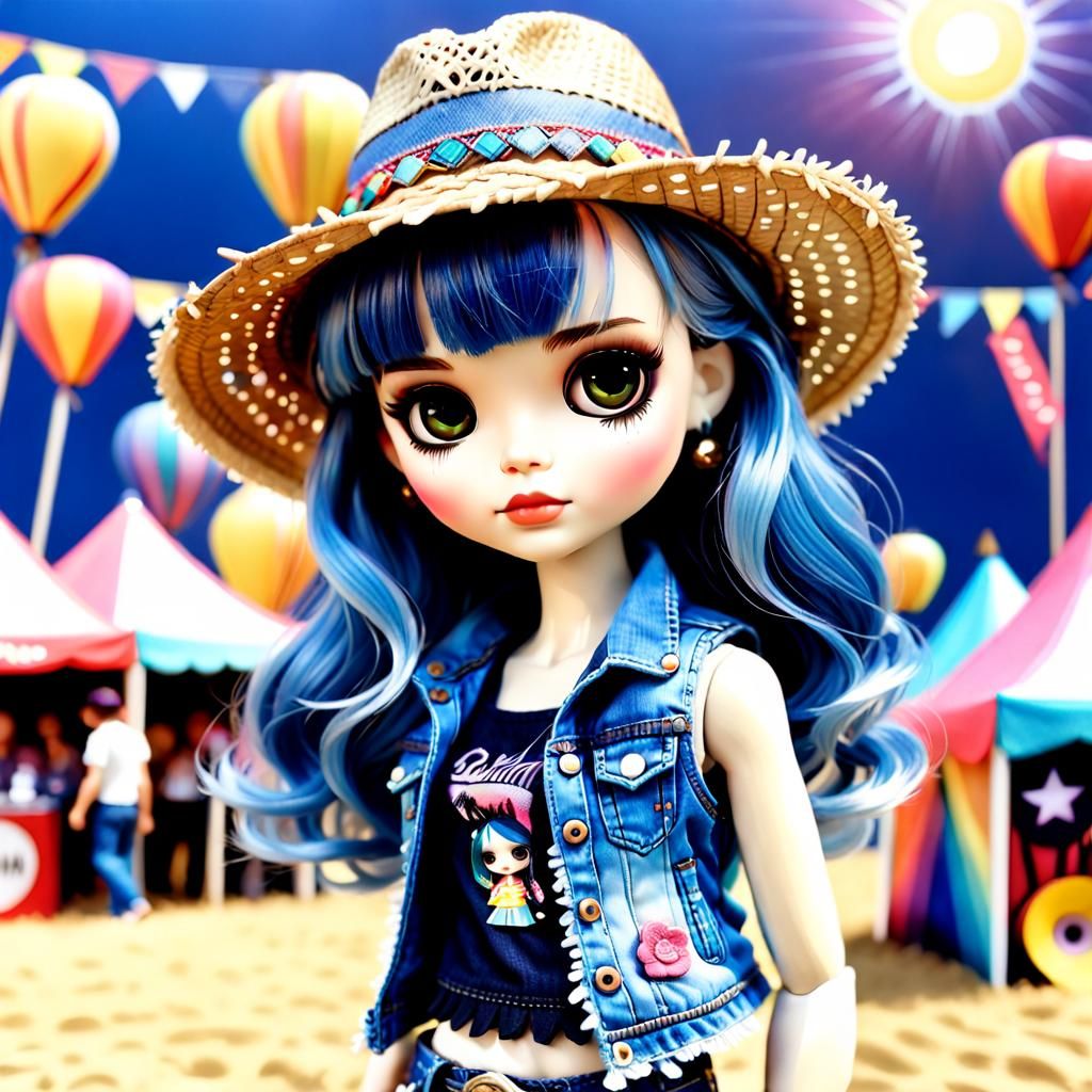 Chibi Blythe Doll at Rockabilly Festival