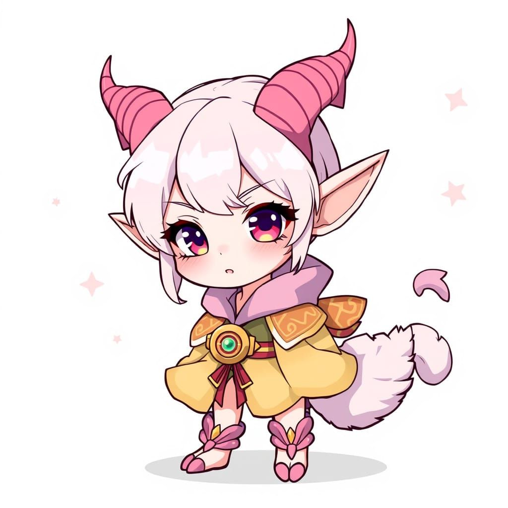 Enchanted Elf Maiden in Vibrant Pastel Manga Style