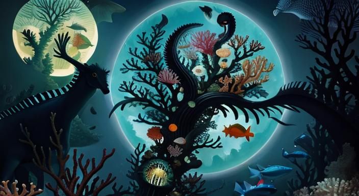 Bosch-Inspired Hellscape Teeming with Aquatic Life