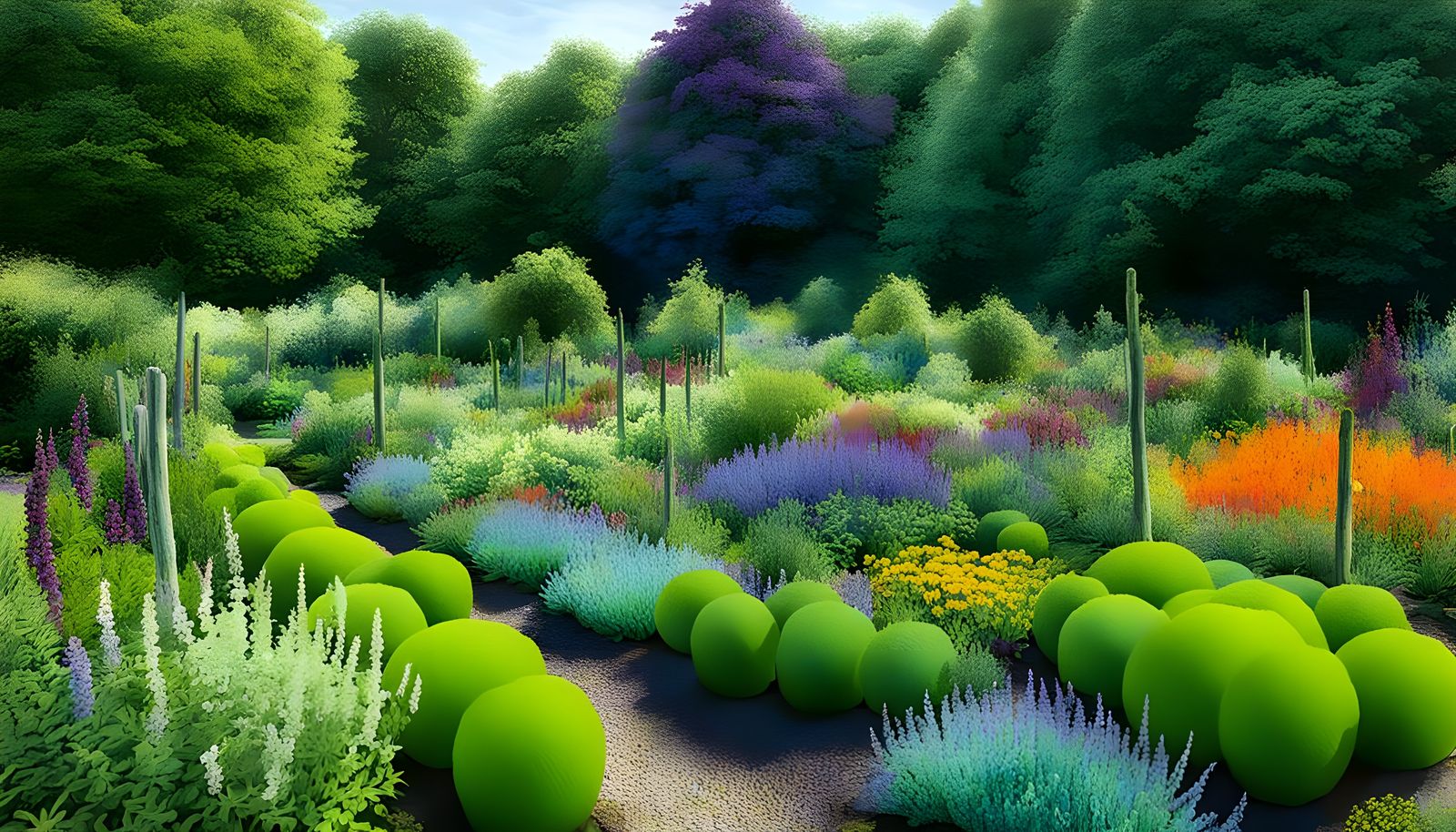 Vibrant French Farm Yard Landscape in Expressive Impasto