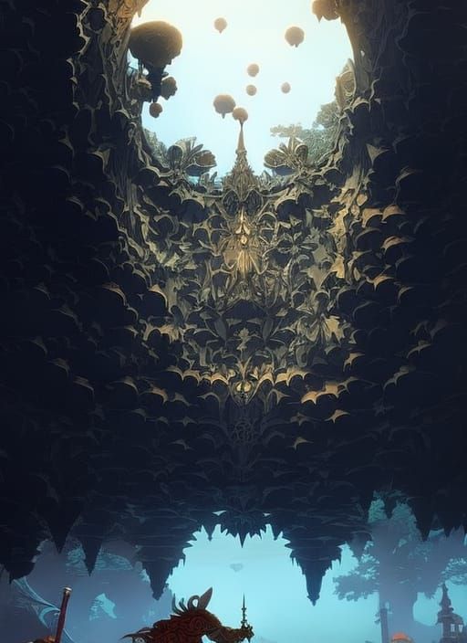 Honey Bee Design on Baroque Background