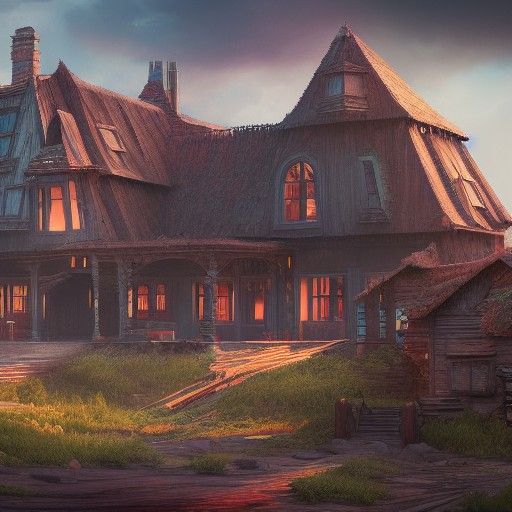 Detailed Matte Painting of Building Renovation