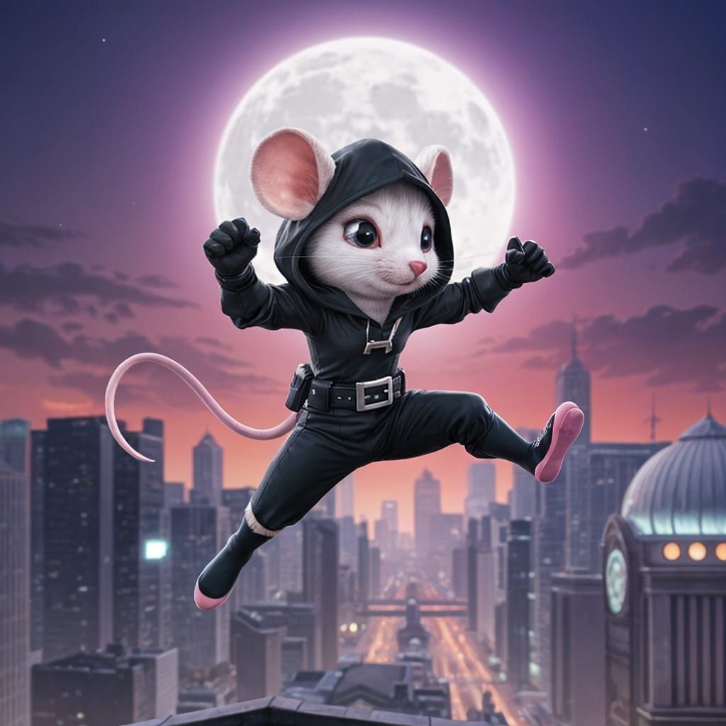 Agile Stealth Mouse in Combat Pose