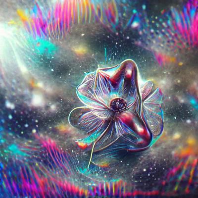 Astral Flower in Holographic Cosmic Illustration