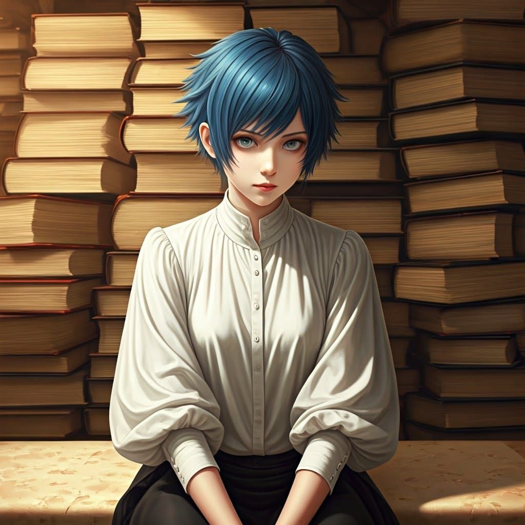 Mysterious Scholar in a World of Ancient Tomes