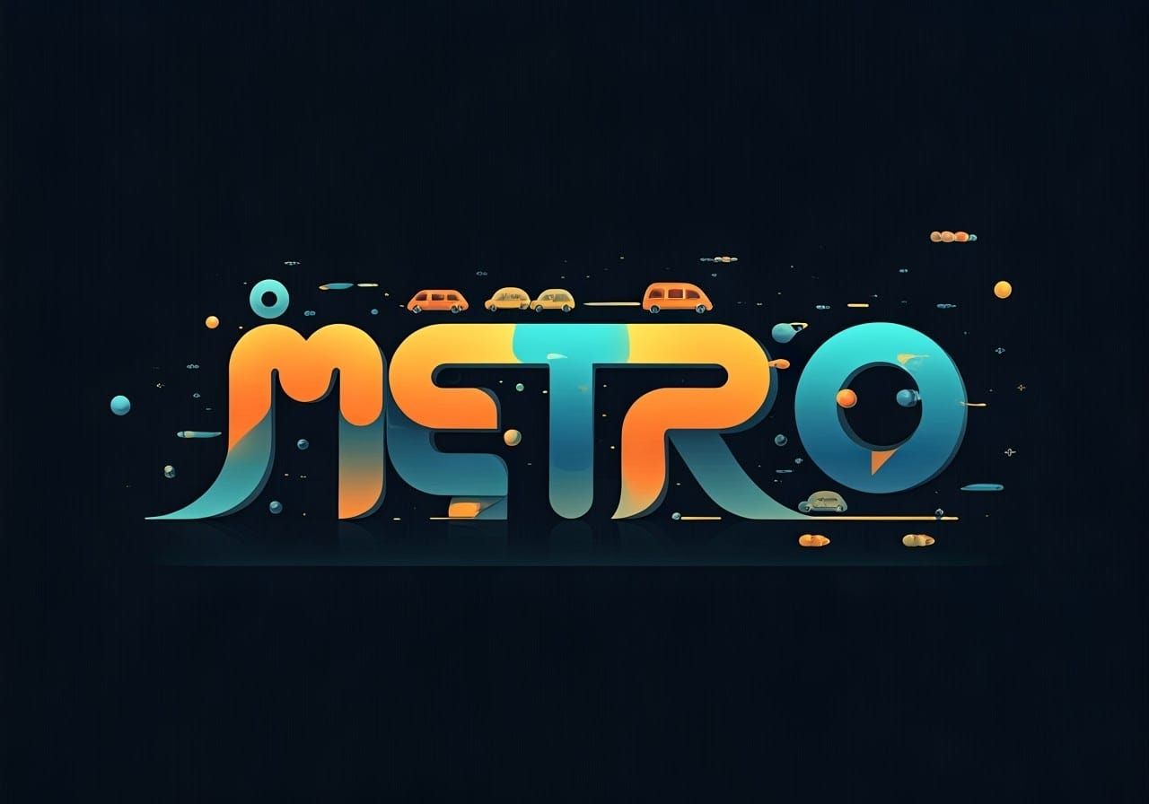 Kinetic Typography Animation of 'Metro' in Motion