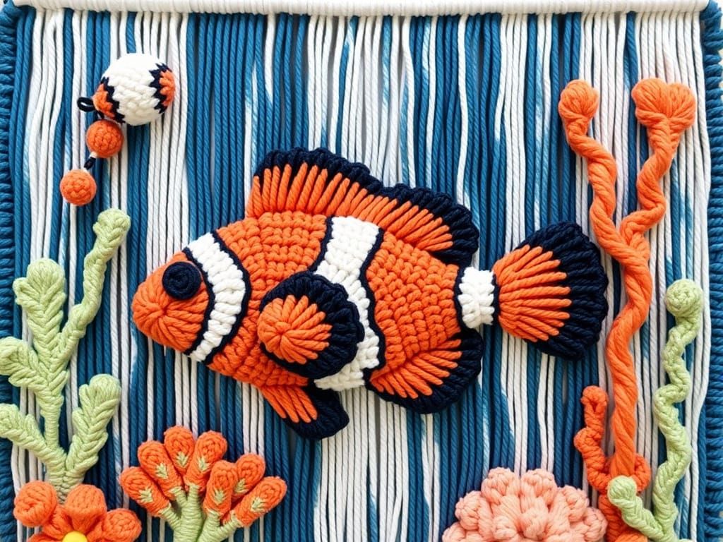 Clownfish Macrame Tapestry Wall Art