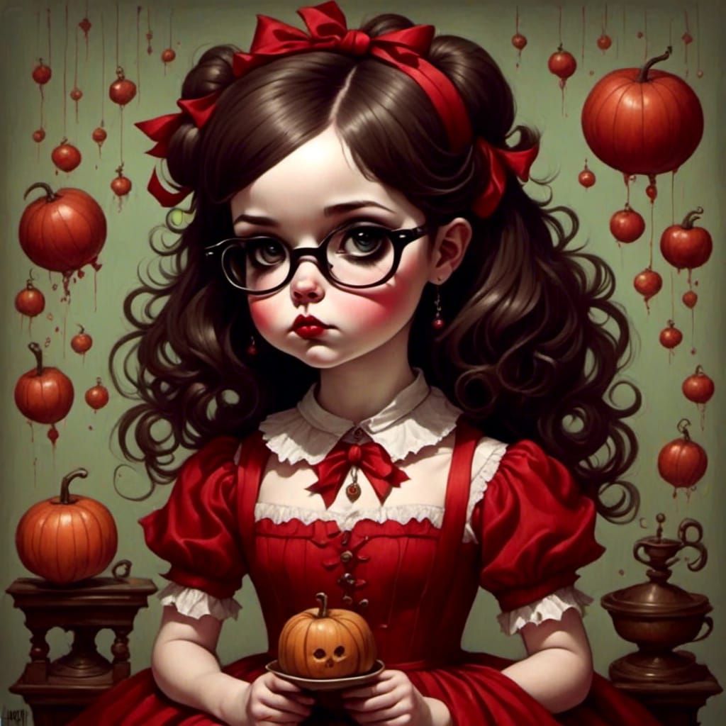 Surreal Witch Girl Digital Art