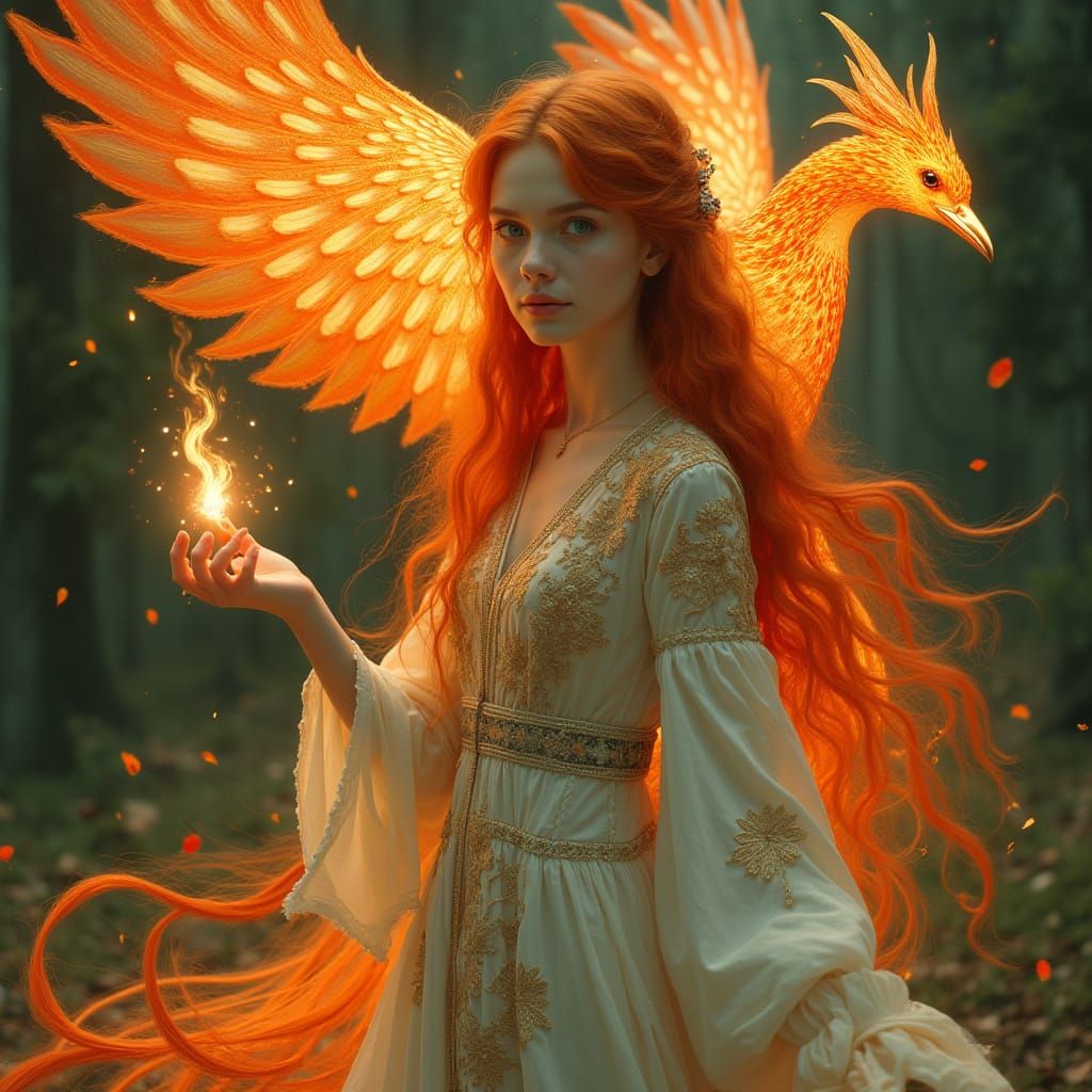 Young Russian Woman Embodies Phoenix's Transformative Power ...