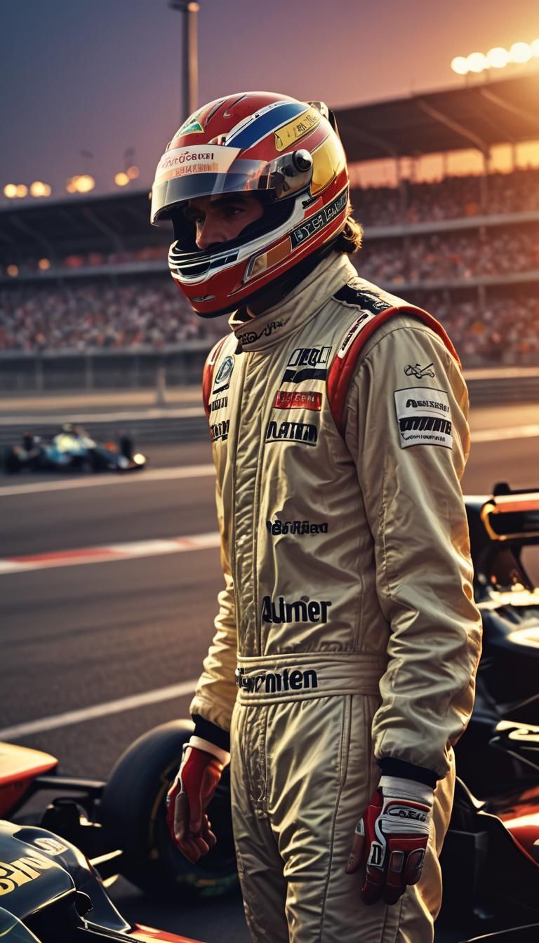 Ayrton Senna in Pixar-style 3D Digital Art