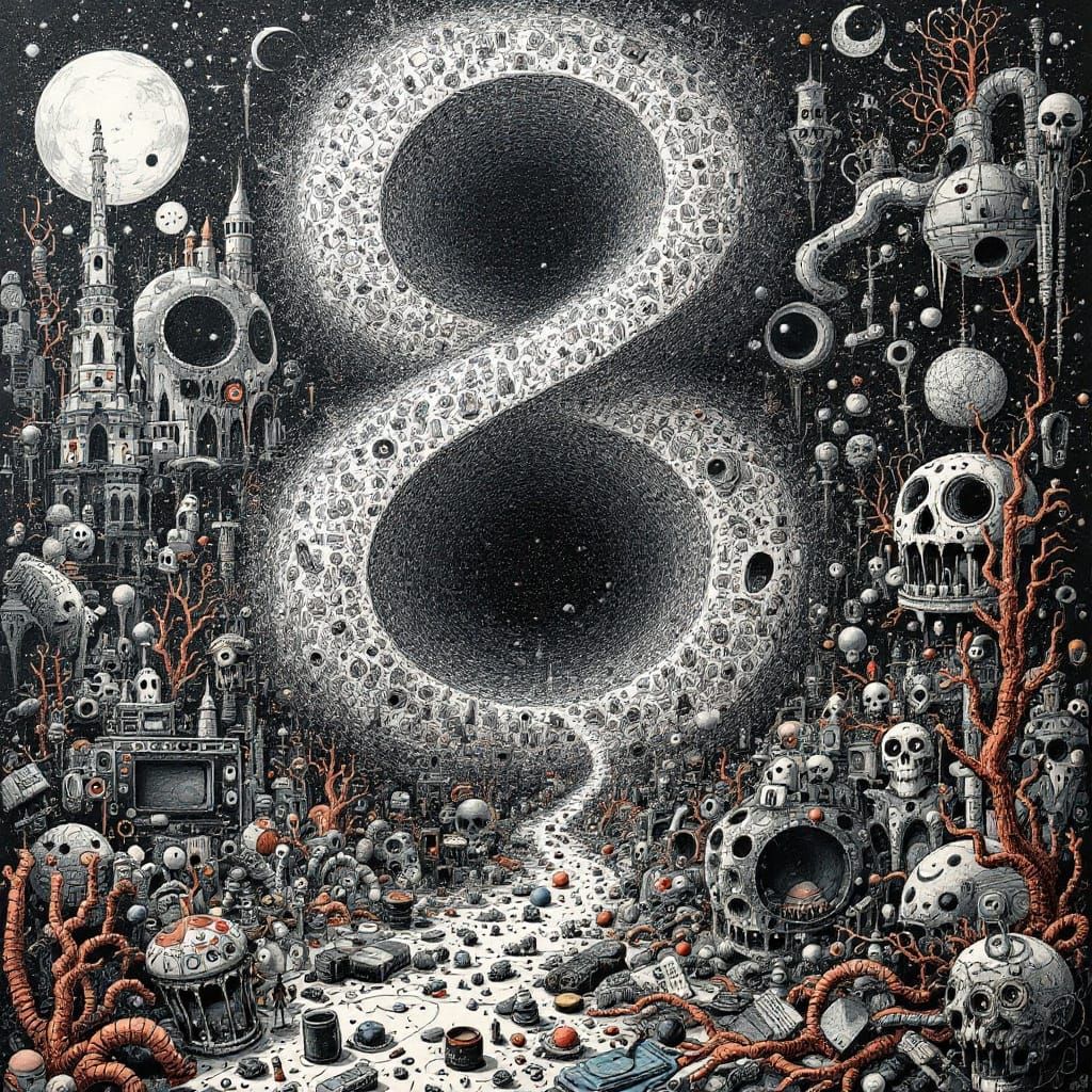 Surreal Post-Apocalyptic Landscape in Noir Coloration