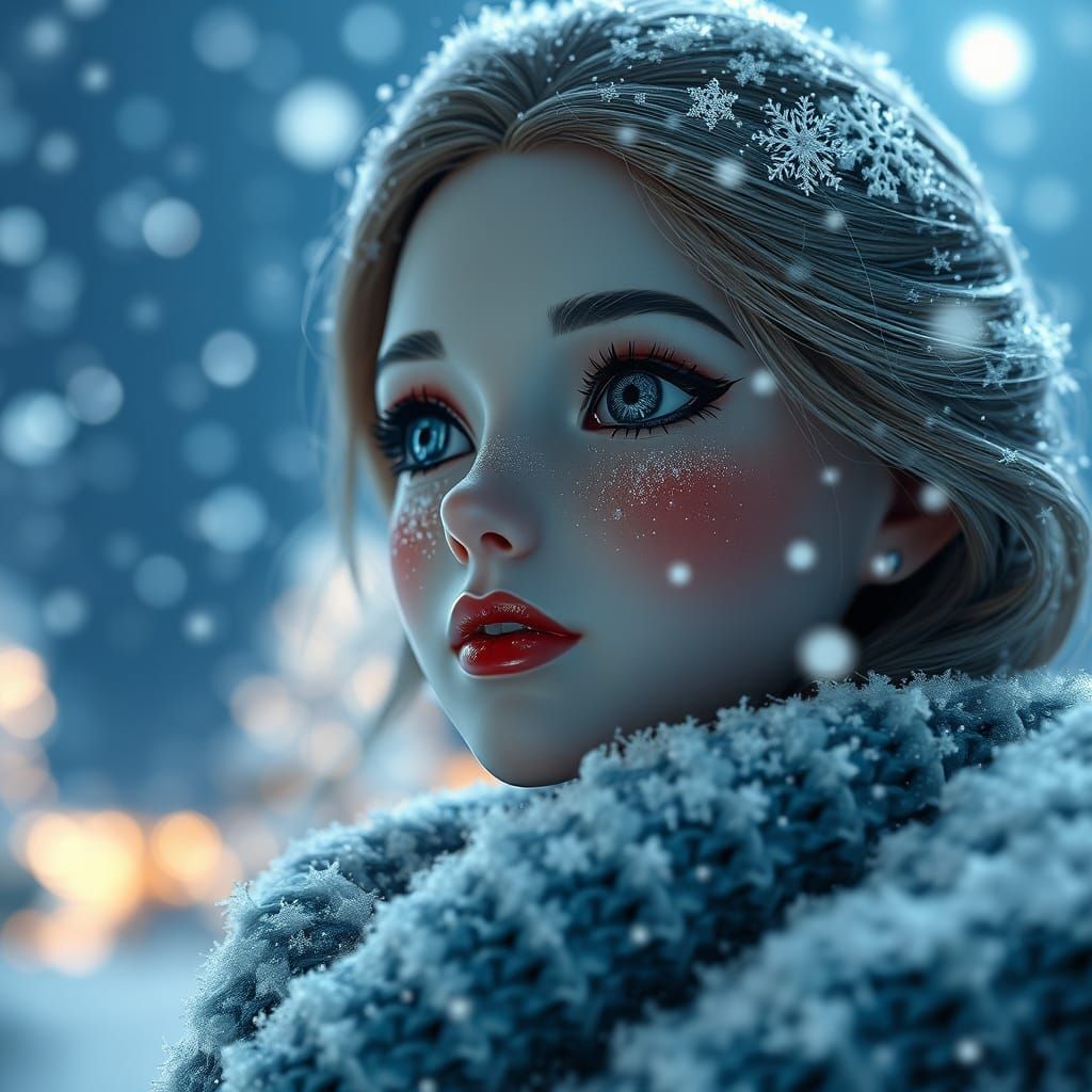 Glittering Goddess of Snow in Ultra HDR