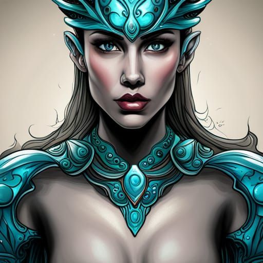 Colorful Three-Headed Alien Graffiti Art