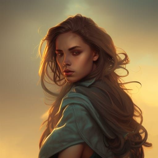 Gas Mask Portrait in Comic Book Art Style