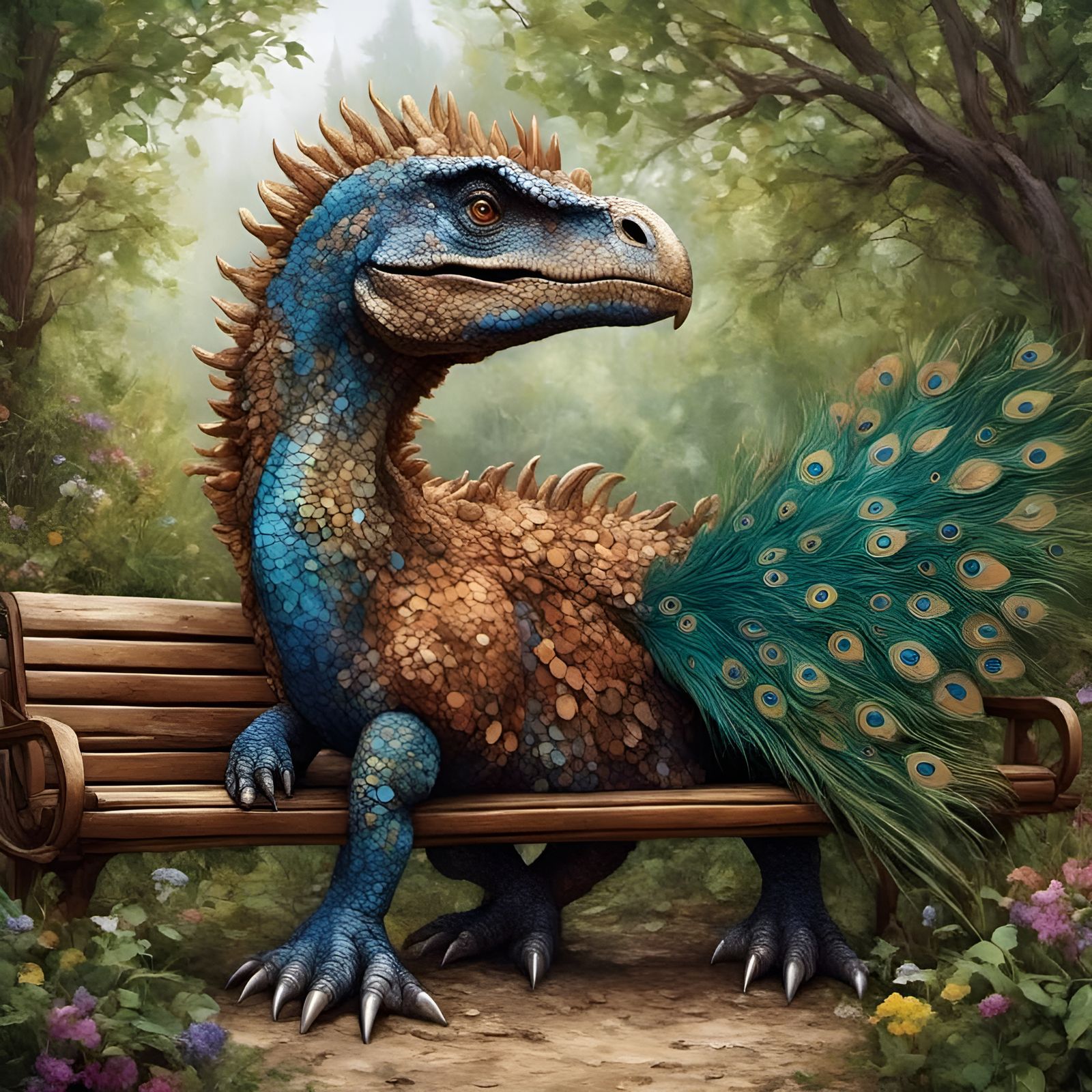 Tyrannocock?  Peasaurus?  Whatever you call it, it's magnificent!