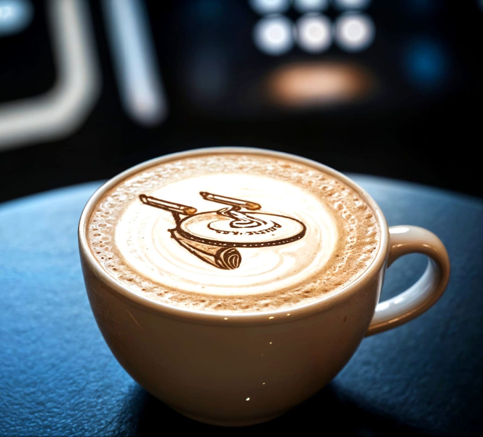 USS Enterprise Latte Art in Star Trek Scene