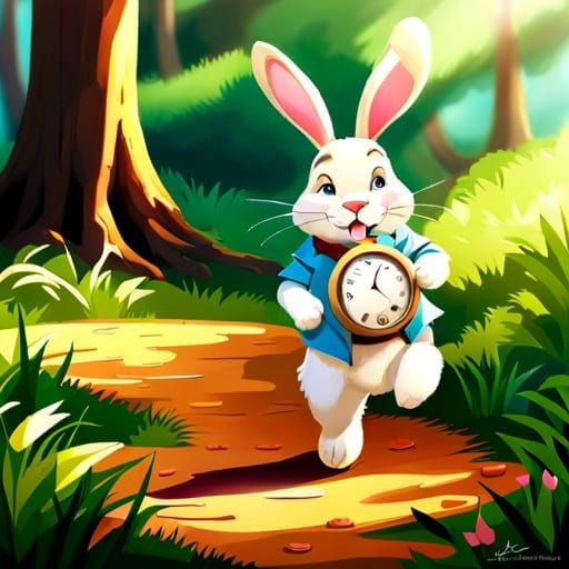 Fluffy Bunny in Wonderland: A Photorealistic Portrait