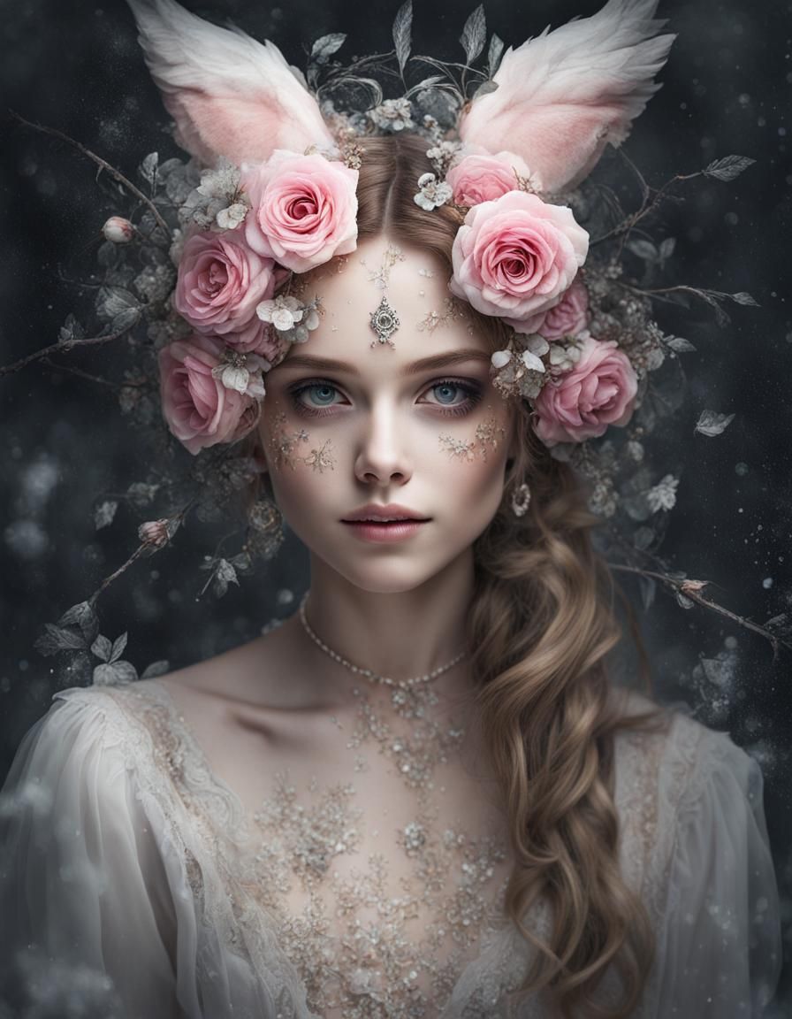 Rose Tattoo with Bioluminescent Glow Digital Art