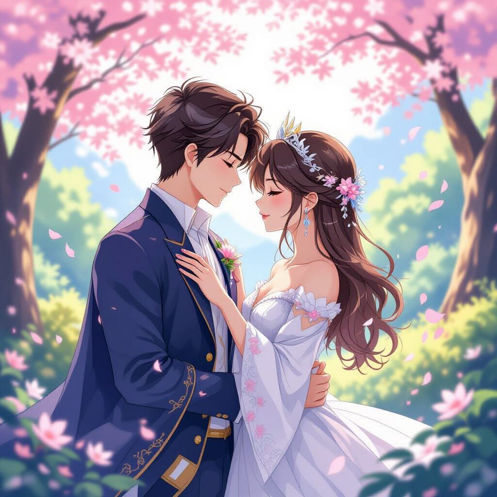 Day and Night: Manga-Style Royal Embrace