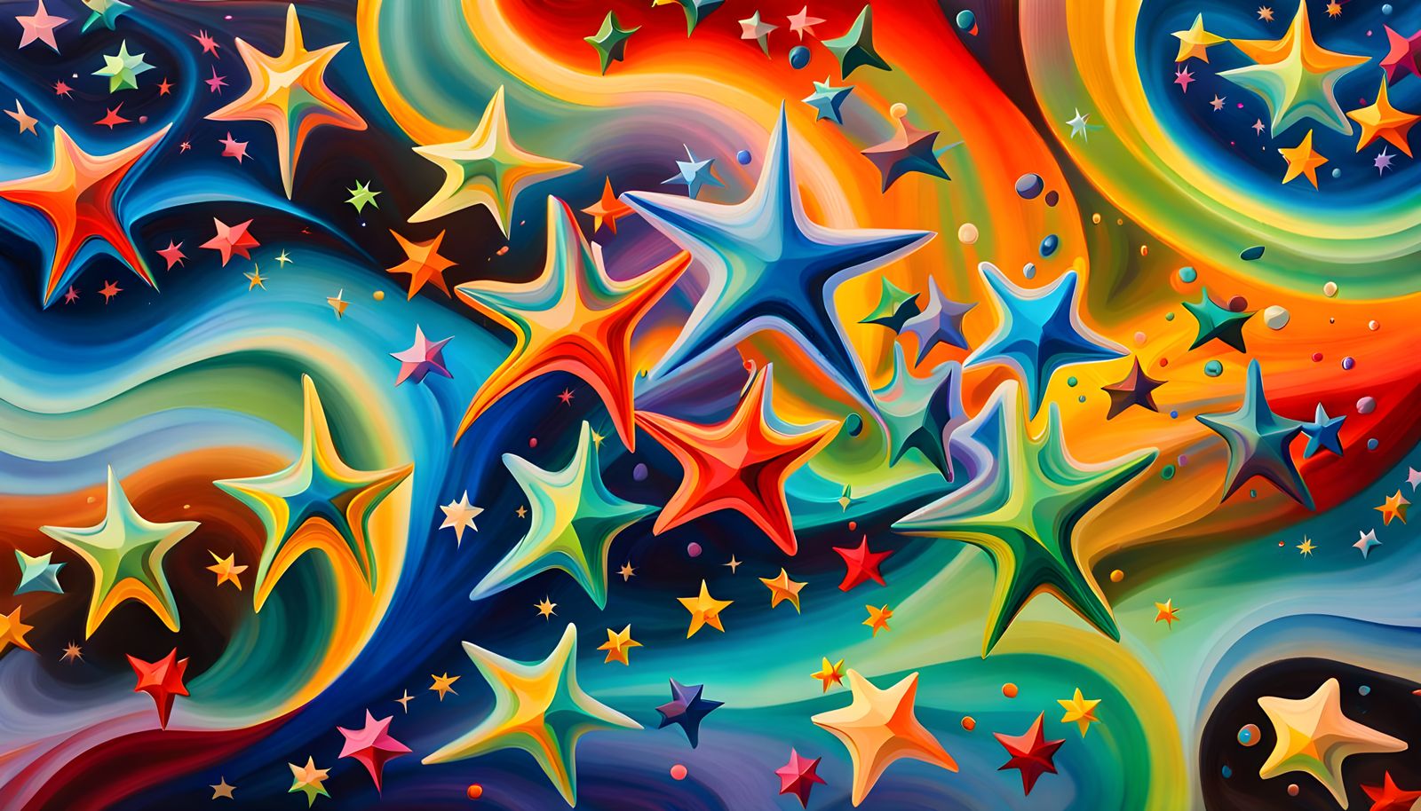 Iridescent Stars Dancing in a Cosmic Landscape