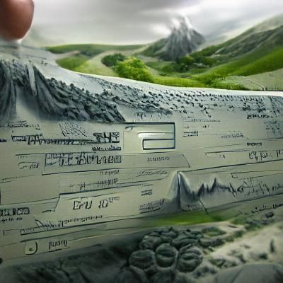 Futuristic Currency Bill Detailed Matte Painting