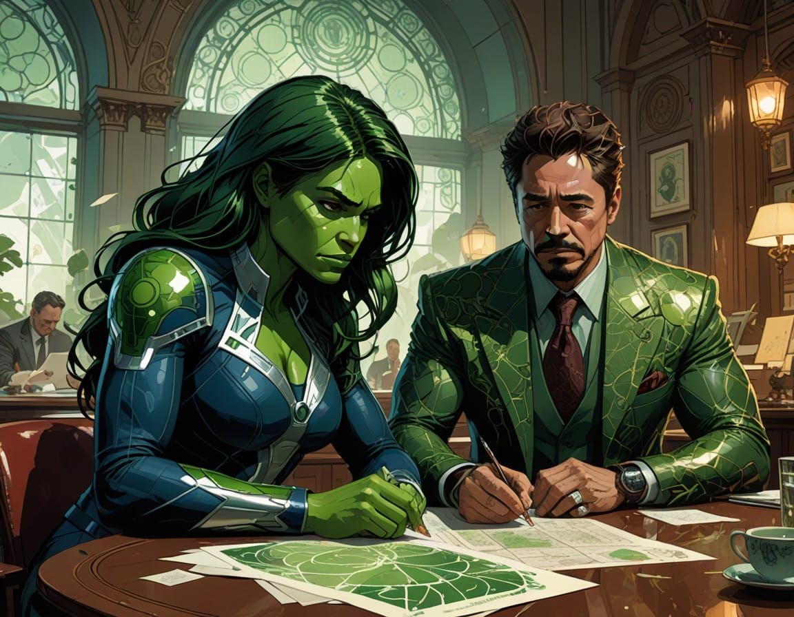 Tony Stark and She-Hulk Collaborate on High-Stakes Project