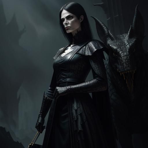 Dark Fantasy Crocodile with Luxury Handbag