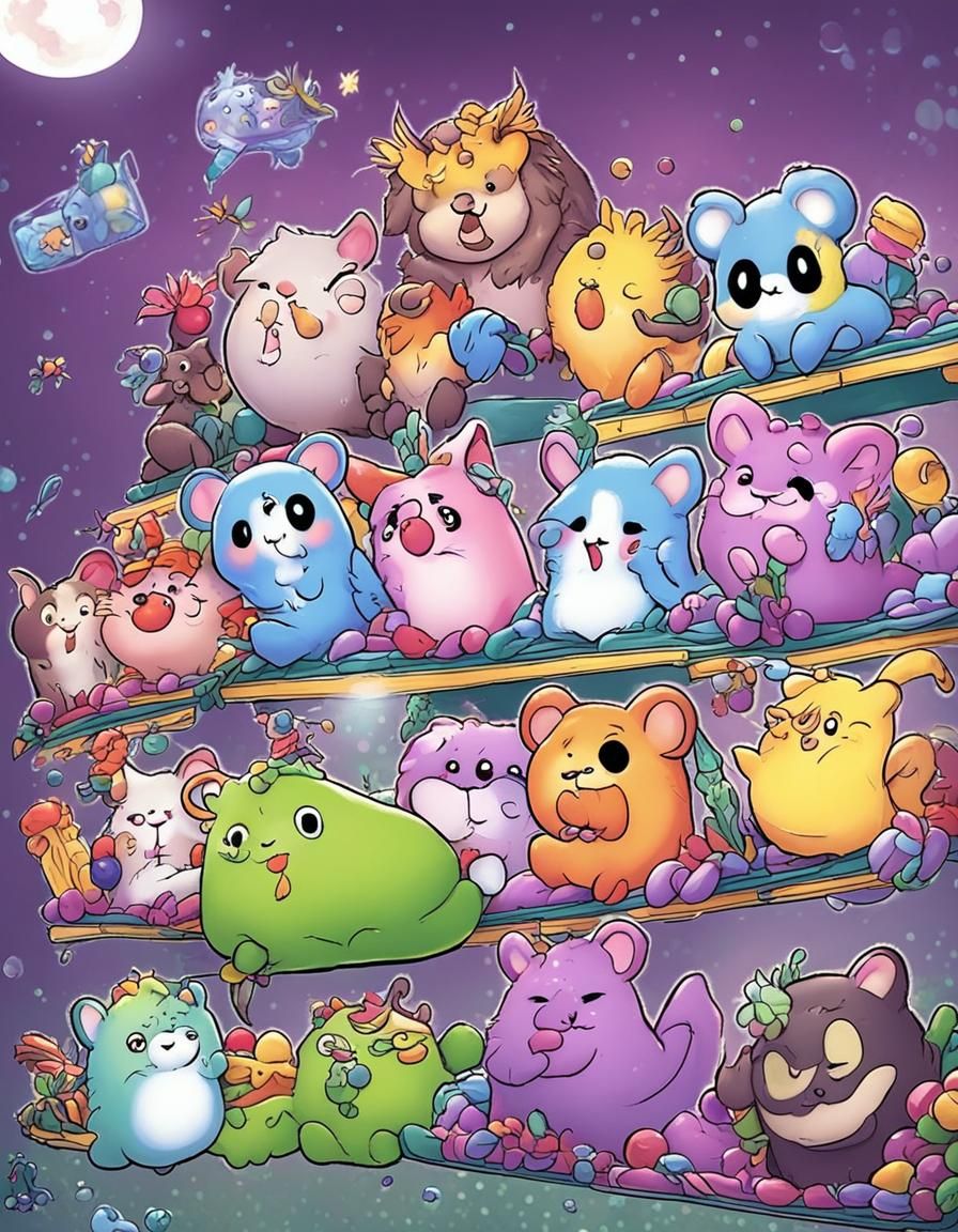 Children Making Soap with Vibrant Colors